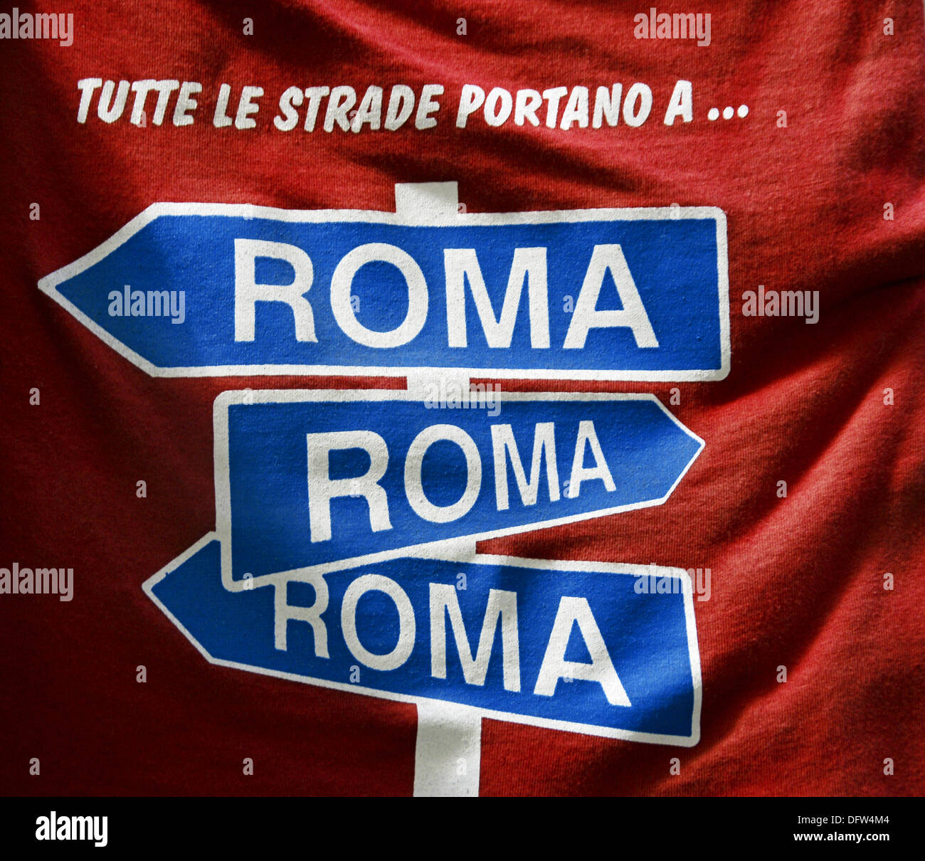 Italien. Rom. TShirt Tutte le Strade Portano Roma (alle Wege führen