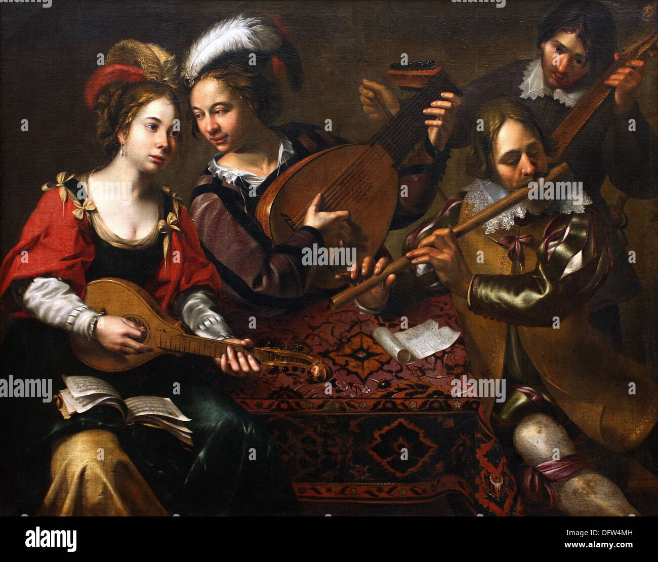Wouter Pietersz CRABETH - Firma, die Musik - 1625 - Museum der schönen Künste - Budapest, Ungarn. Stockfoto