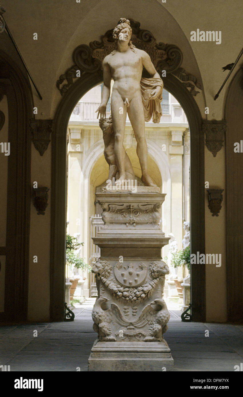 Orfeo Sculputre von Baccio Bandinelli, Palazzo Medici-Ricardi, Florenz, Italien Stockfoto