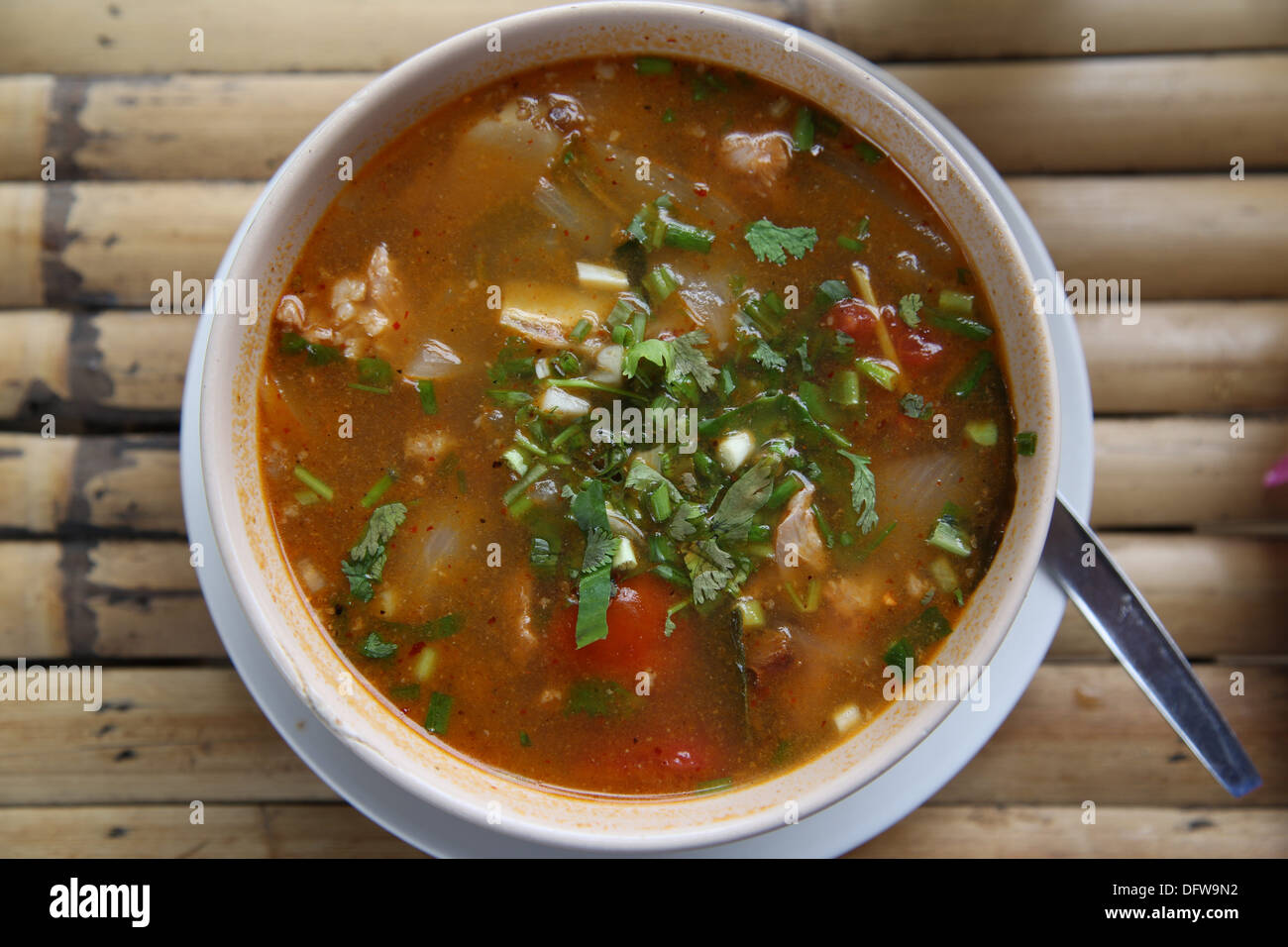 Tom Yum Suppe, Koh Samui, Thailand Stockfoto