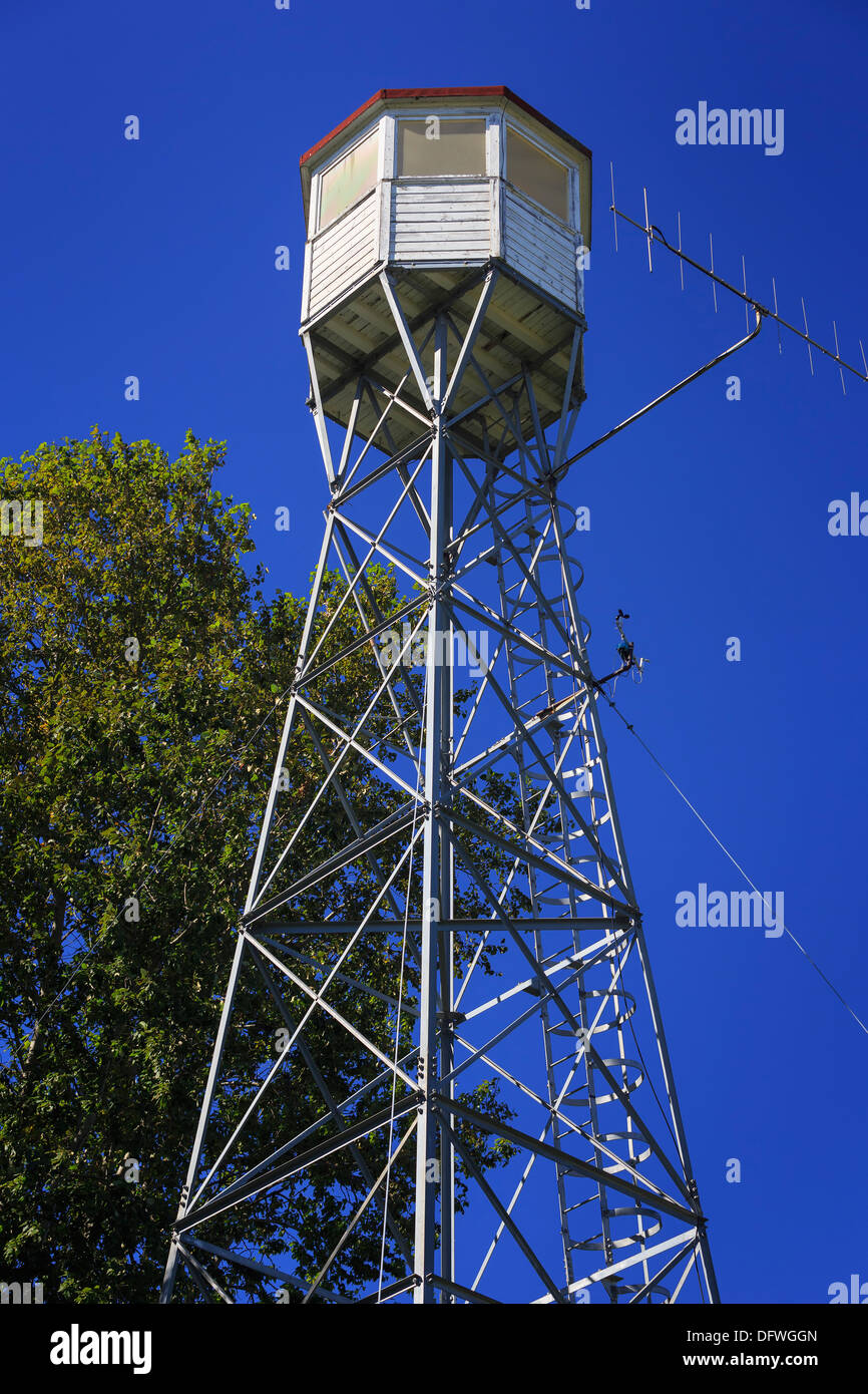 Waldbrand-Aussichtsturm, Ignace, Ontario, Kanada Stockfoto