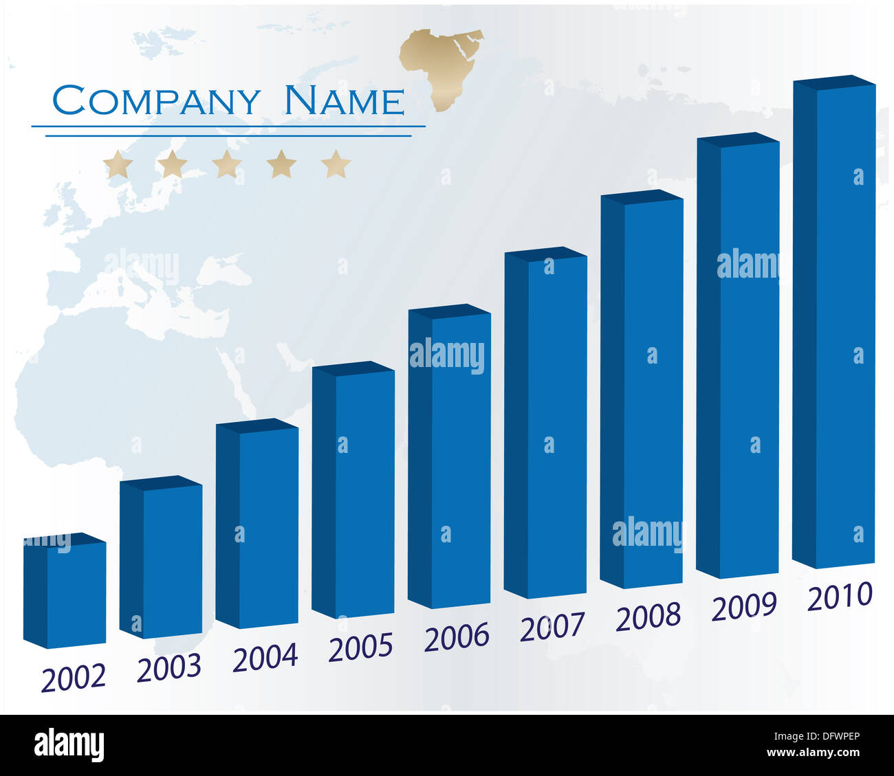 Farbe Diagramm für Design- und Konzept - blaue Vektor Stockfoto