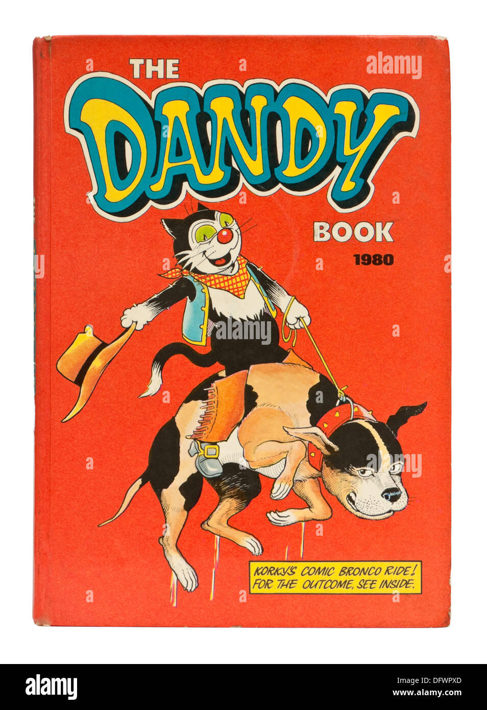 Jahrgang 1980 Dandy comic Jahrbuch, mit Korky die Katze und Desperate Dan Stockfoto
