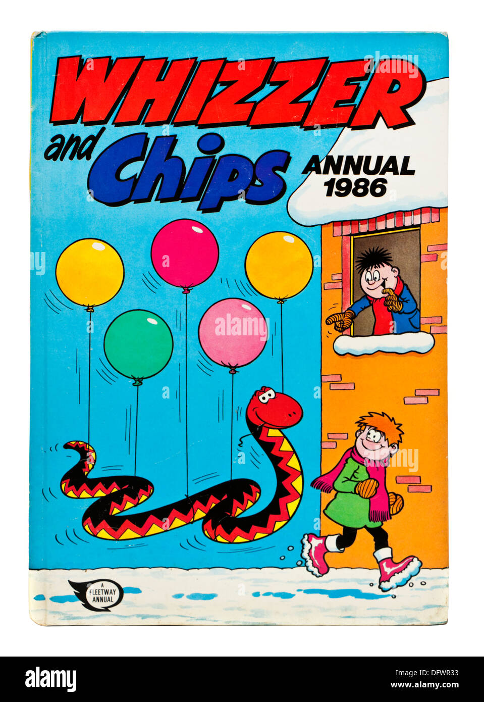 Jahrgang 1986 "Whizzer und Chips" Comic jährlichen Stockfoto