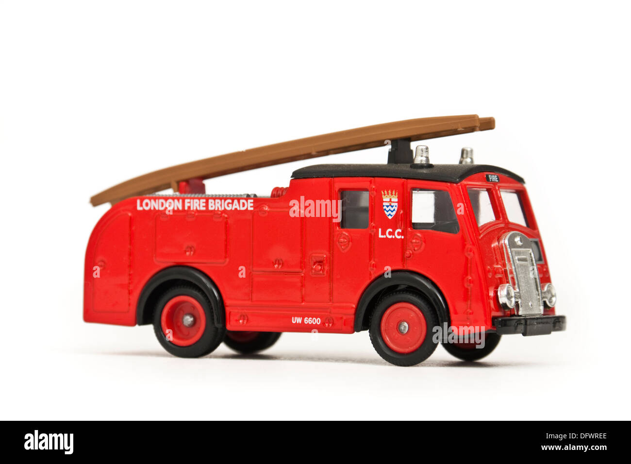 Londoner Feuerwehr Motor Nachbau / Diecast Modell Spielzeug Stockfoto