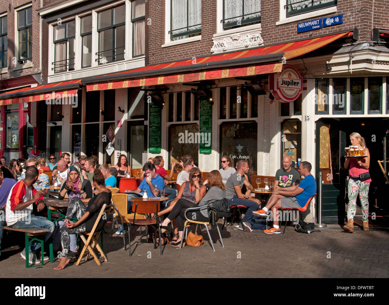 Cafe Fonteyn Nieuwmarkt Amsterdam Bar Pub Niederlande Stockfoto
