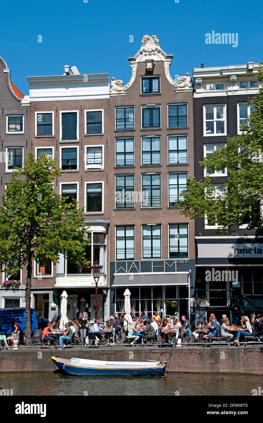 Café Restaurant Walem Keizersgracht Amsterdam Niederlande Stockfoto