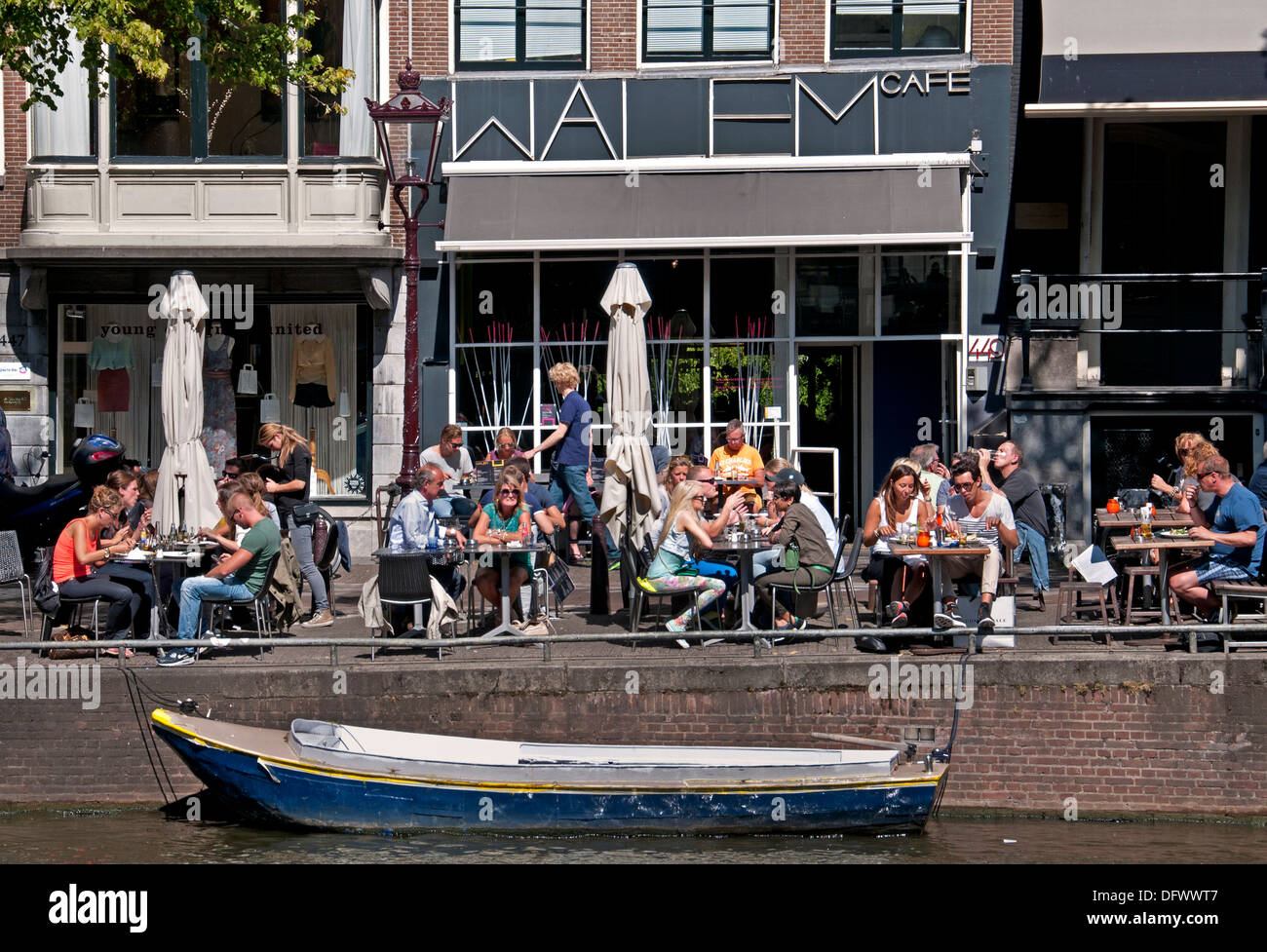 Café Restaurant Walem Keizersgracht Amsterdam Niederlande Stockfoto