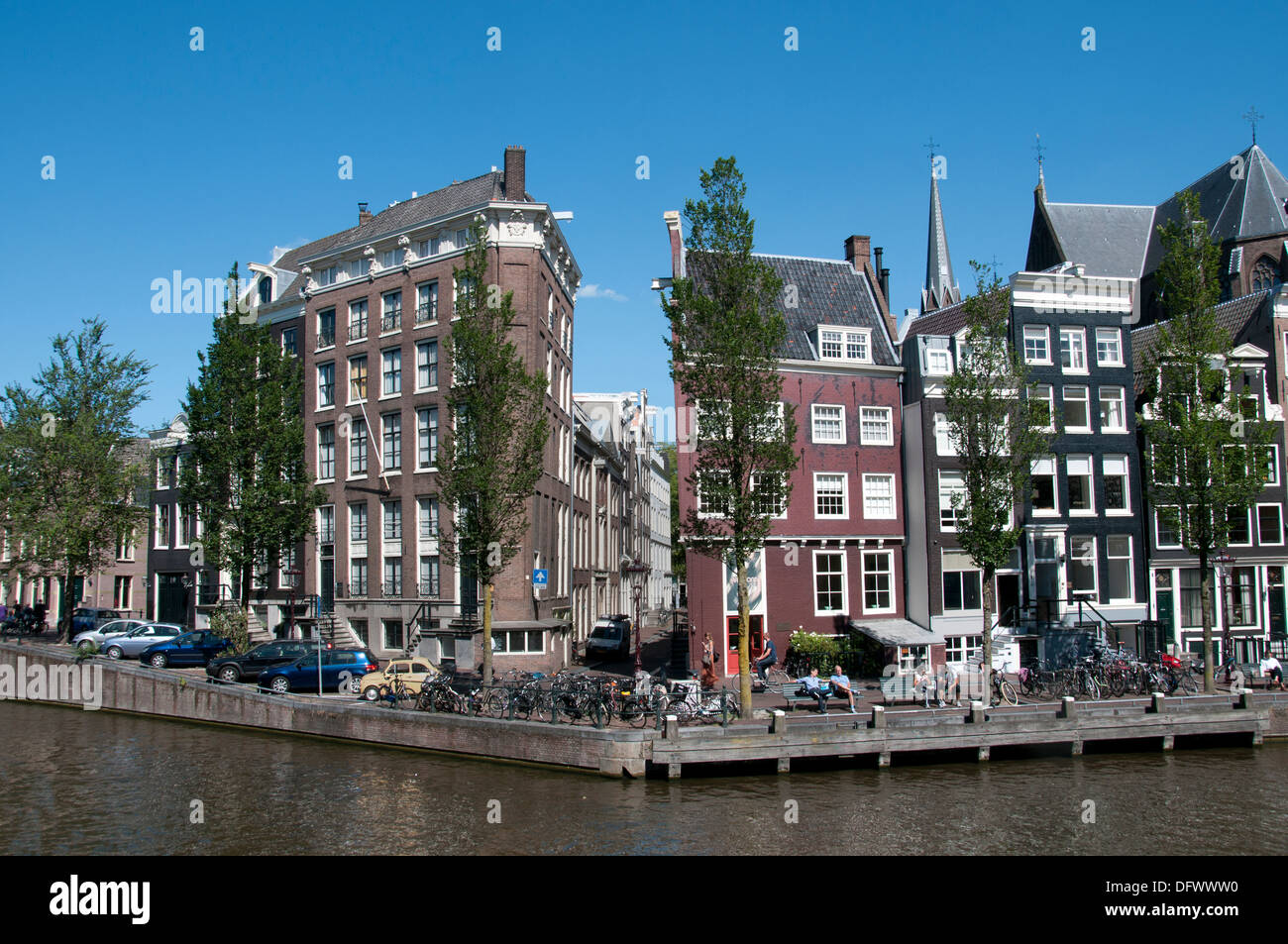 Herengracht Amsterdam Niederlande Kanal Haus Stadt Stockfoto