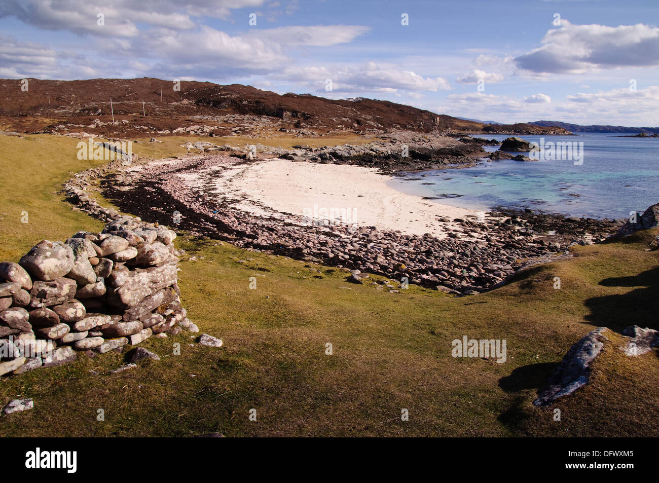 Coral Beach in der Nähe von Toscaig auf der Applecross Halbinsel, Wester Ross, Schottland Stockfoto