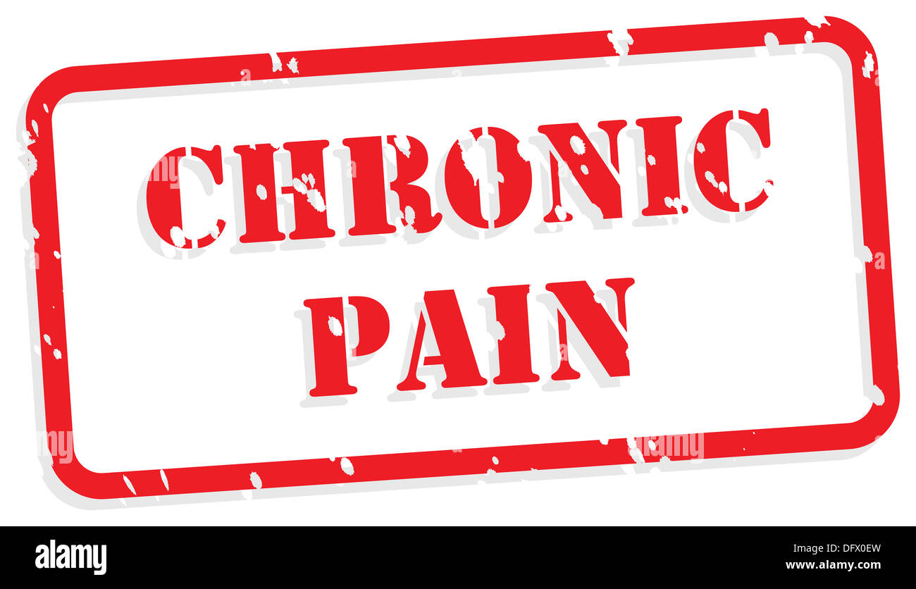 Chronische Schmerzen roten Stempel Vektor für psychische Gesundheit-Konzept Stockfoto