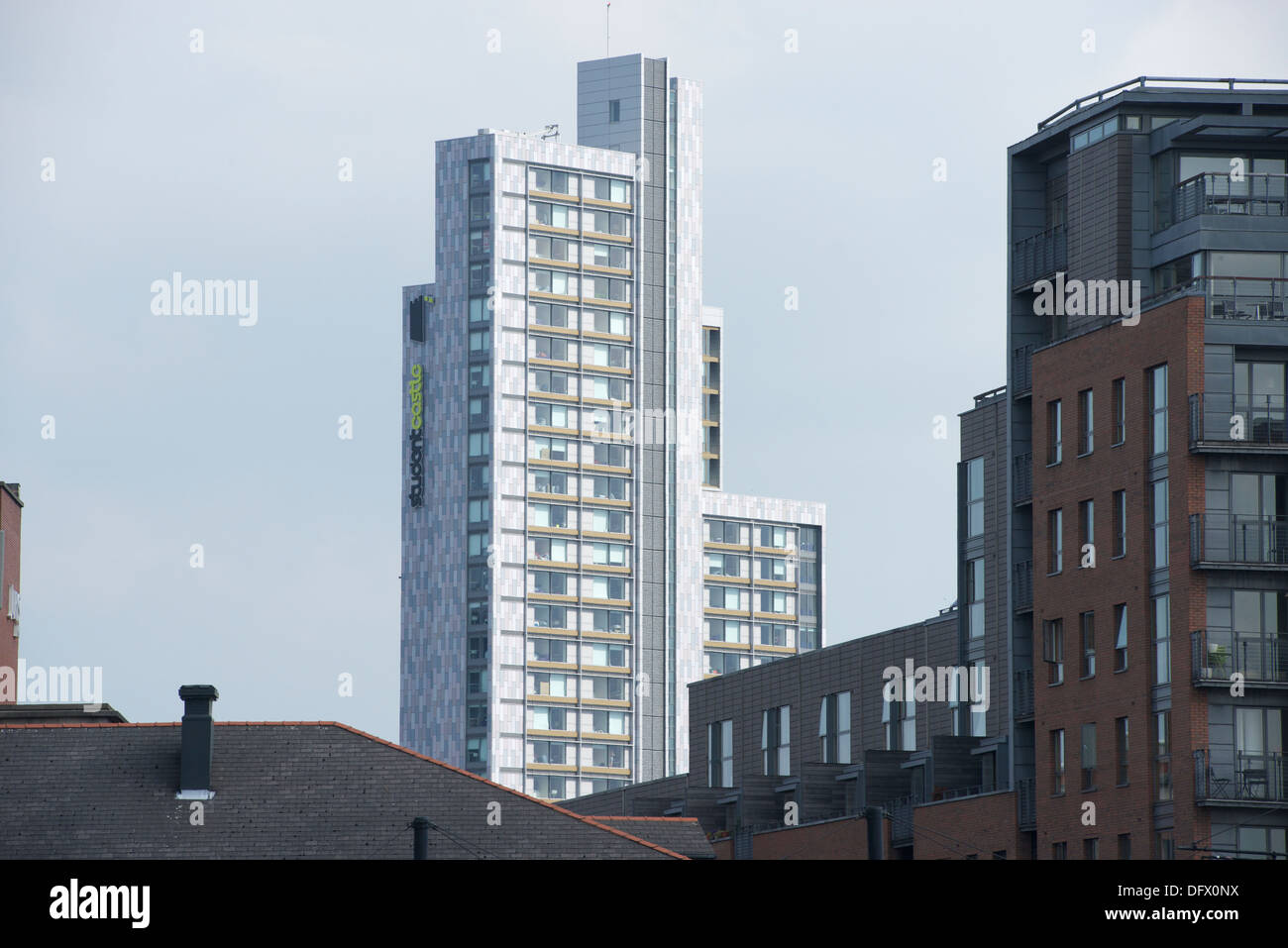 Student Schlossturm, Manchester. Stockfoto