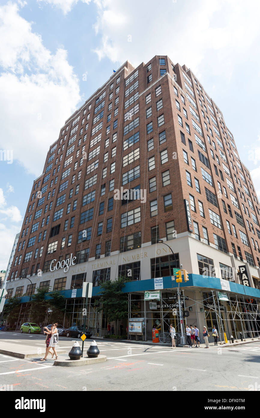 Google Gebäude in New York City, NY - Straßenansicht Stockfoto