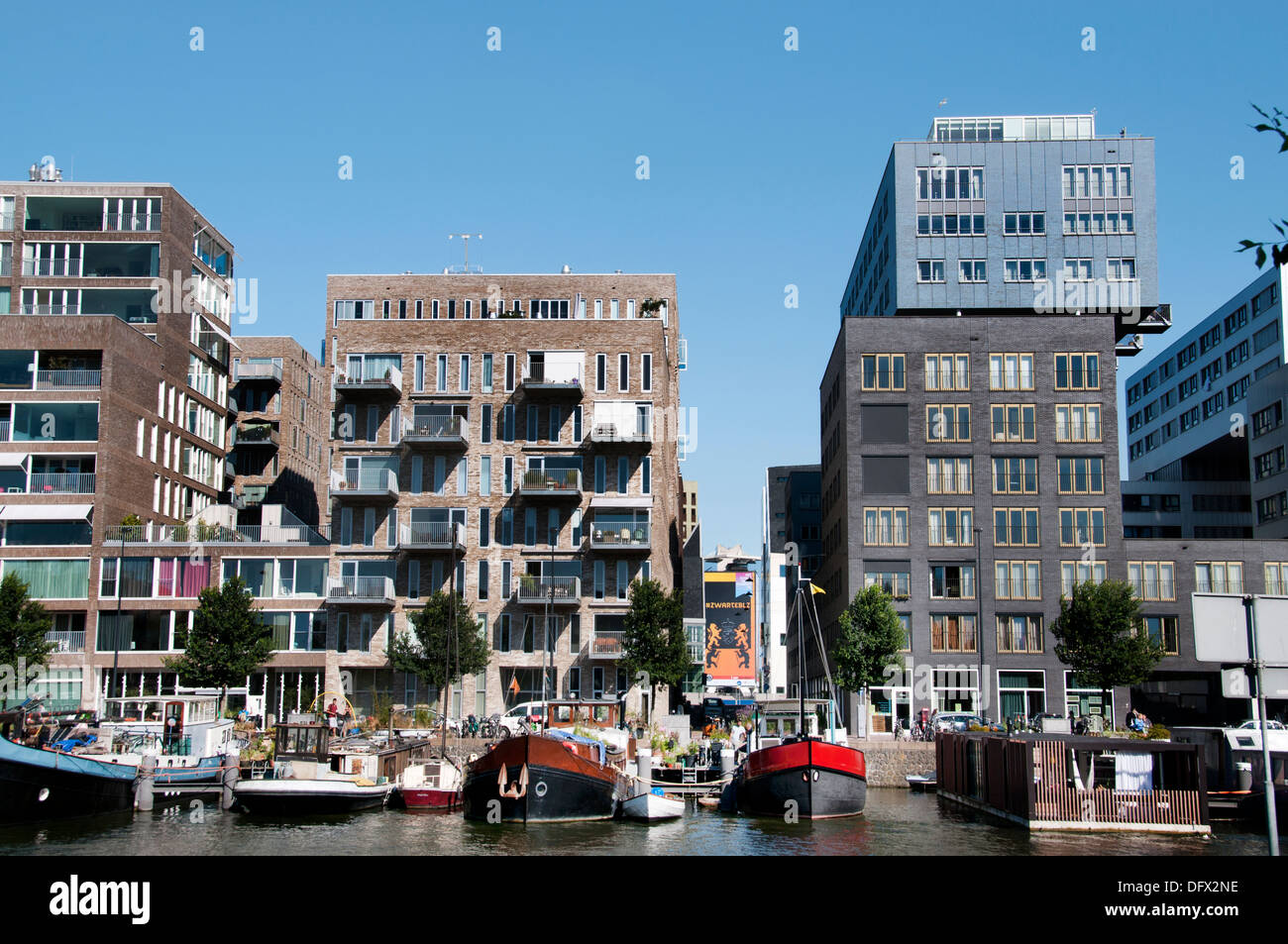 Westerdock Amsterdam Niederlande moderner Architektur Stockfoto