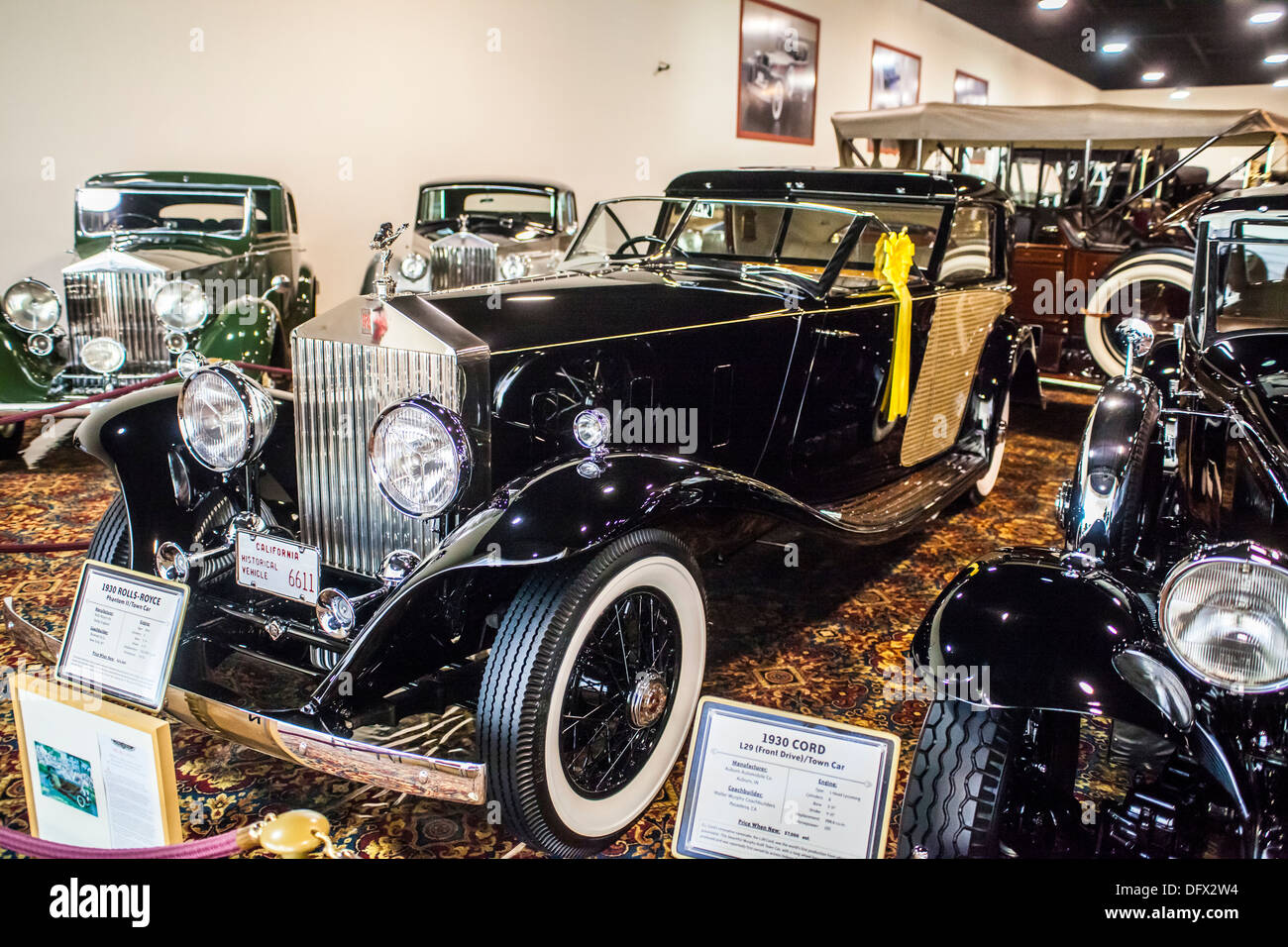 1930 Rolls Royce Phantom ll Stadt Auto an die Nethercutt Museum in Sylmar California Stockfoto