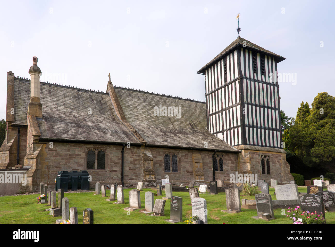 Die Pfarrei St. Maria-Magdalena-Kirche, Stretton Sugwas, Herefordshire, England, UK. Stockfoto