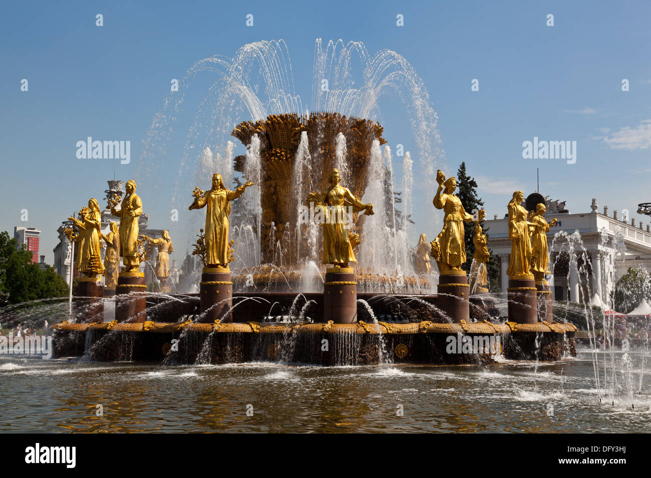 Die Menschen Freundschaft Brunnen. All-Russian Exhibition Centre Stockfoto