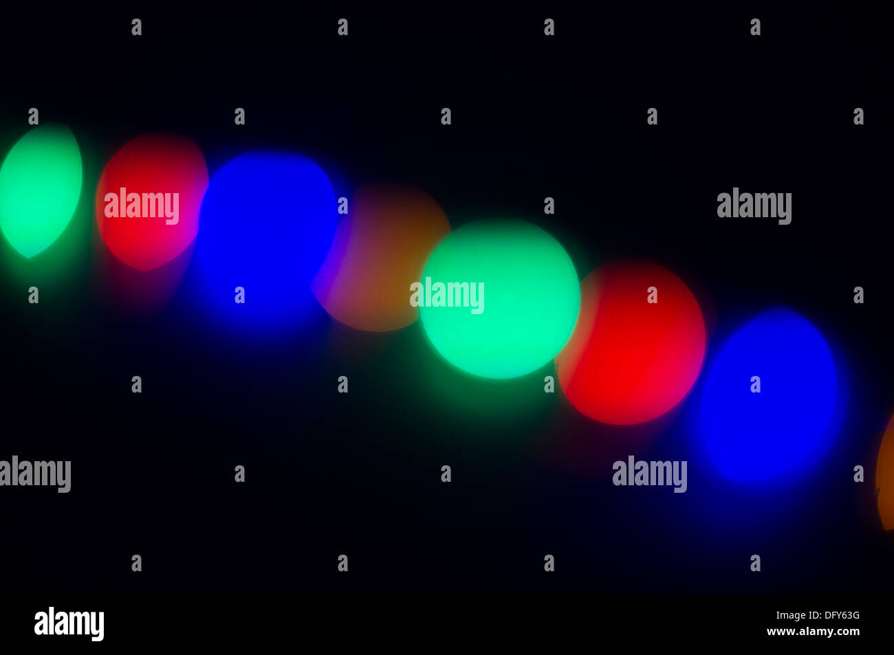 Streifen von LED-Farblicht - Grundfarbe verwischen Stockfoto