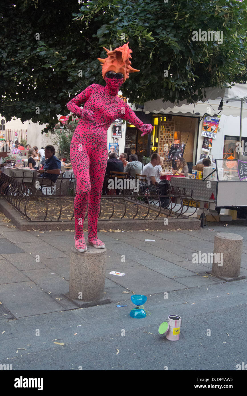 Straßenkünstler in Avignon während Theaterfestival 13. Juli, Provence, Frankreich Stockfoto