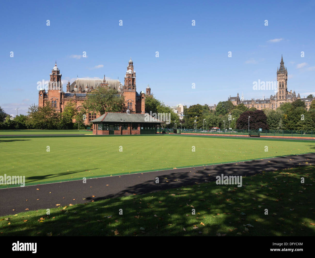 Kelvingrove, Glasgow - das Bowling Green Stockfoto