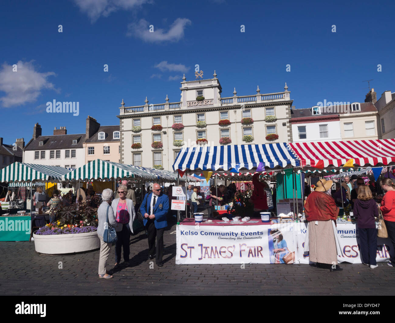 Str. Jamess, Kelso, Schottland, jährliche Messe am ersten Wochenende im September Stockfoto