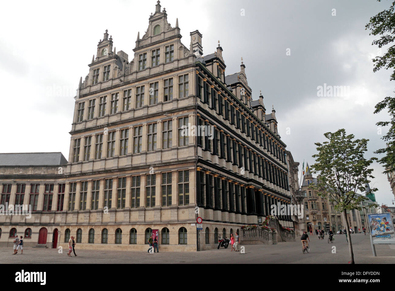 Rathaus in historische Gent (Gent), Ost-Flandern, Belgien ...