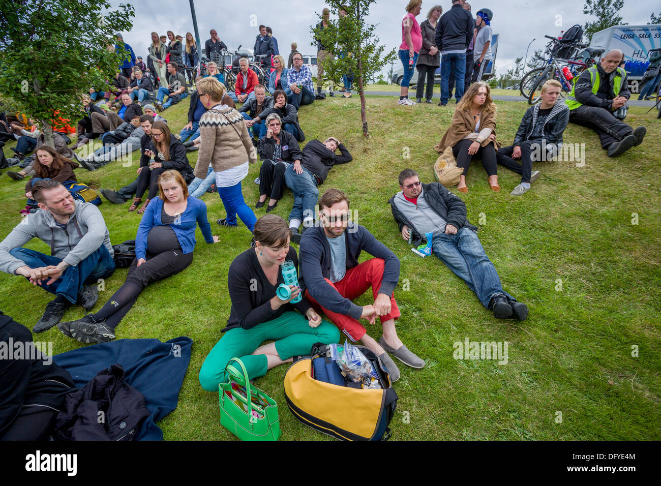 Sommer-Konzert im Park "Von Monstern und Männer", Reykjavik, Island Stockfoto