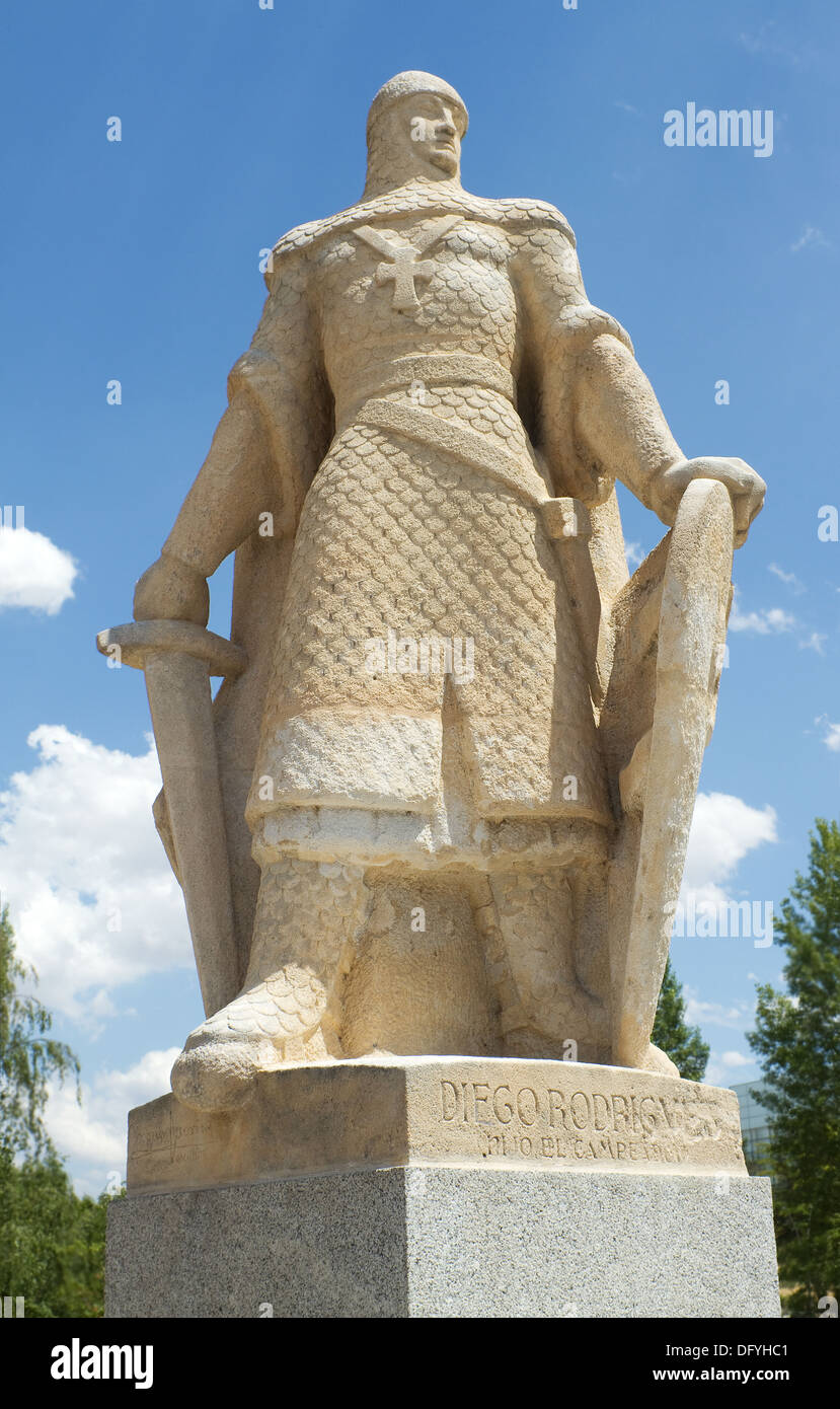 Statue von Diego Rodriguez, der einzige Sohn von Cid, Burgos, Castilla y Leon. Spanien Stockfoto