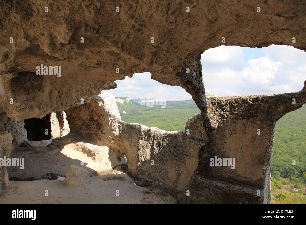 Krim. Geheimnisvoll und wunderschön Höhlenstadt Stockfoto