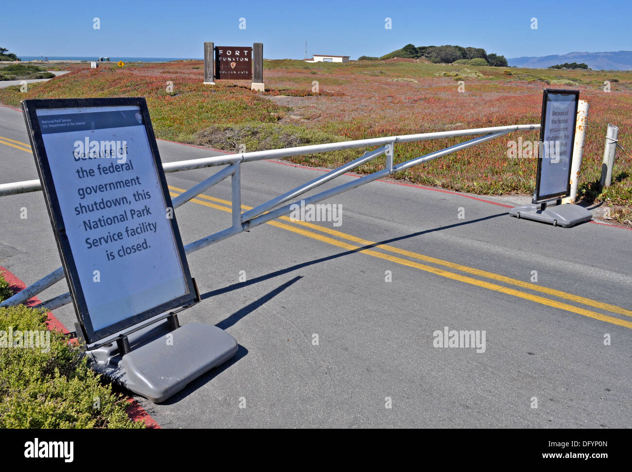 US-Regierung Abschaltung Nationalparks Stockfoto