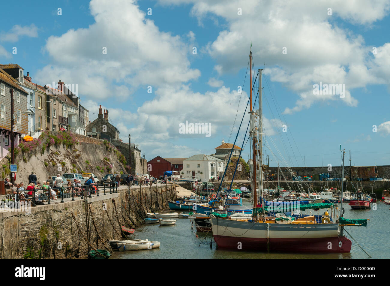 Hafen von Mevagissey, Cornwall, England Stockfoto