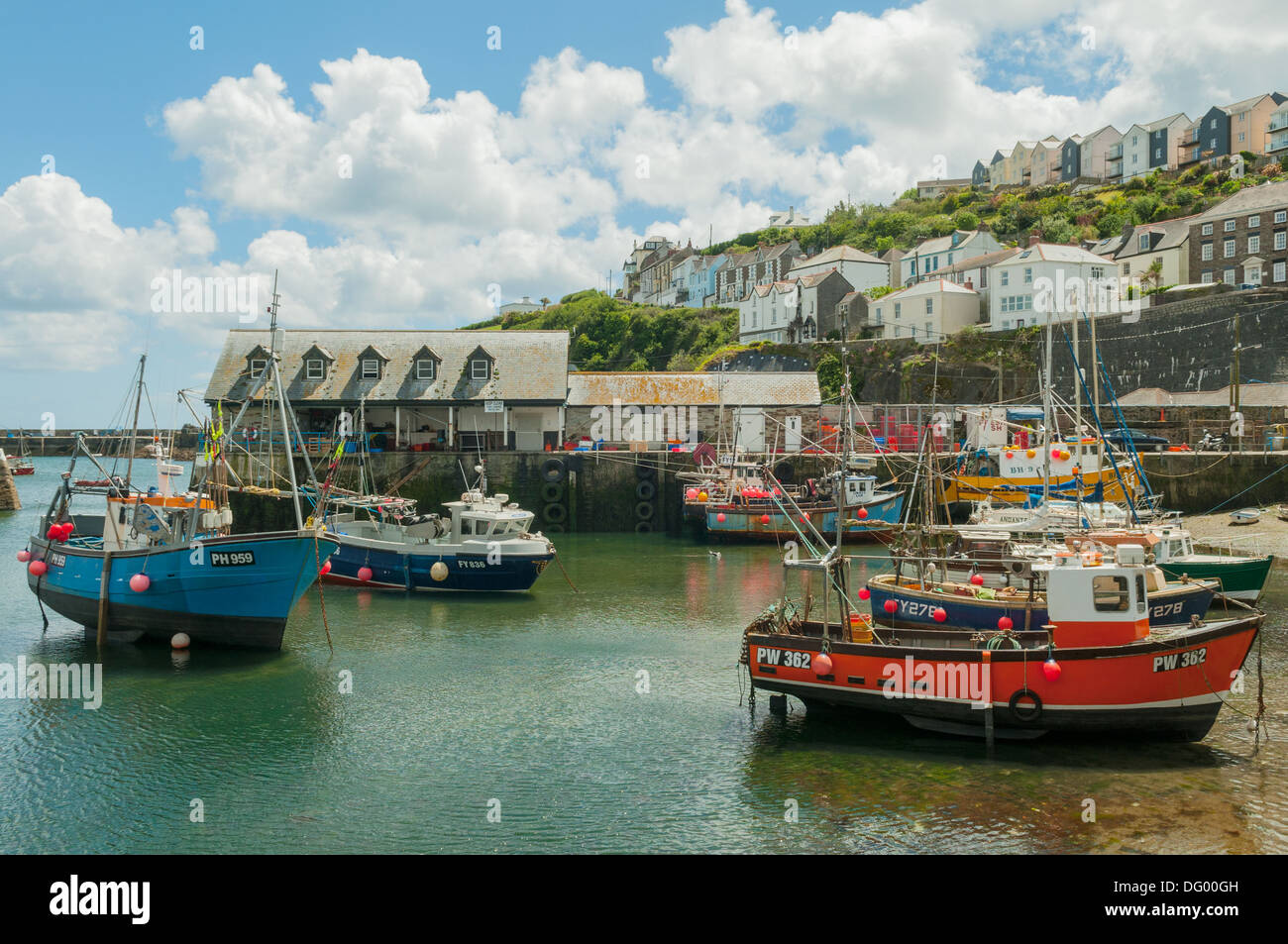 Hafen von Mevagissey, Cornwall, England Stockfoto