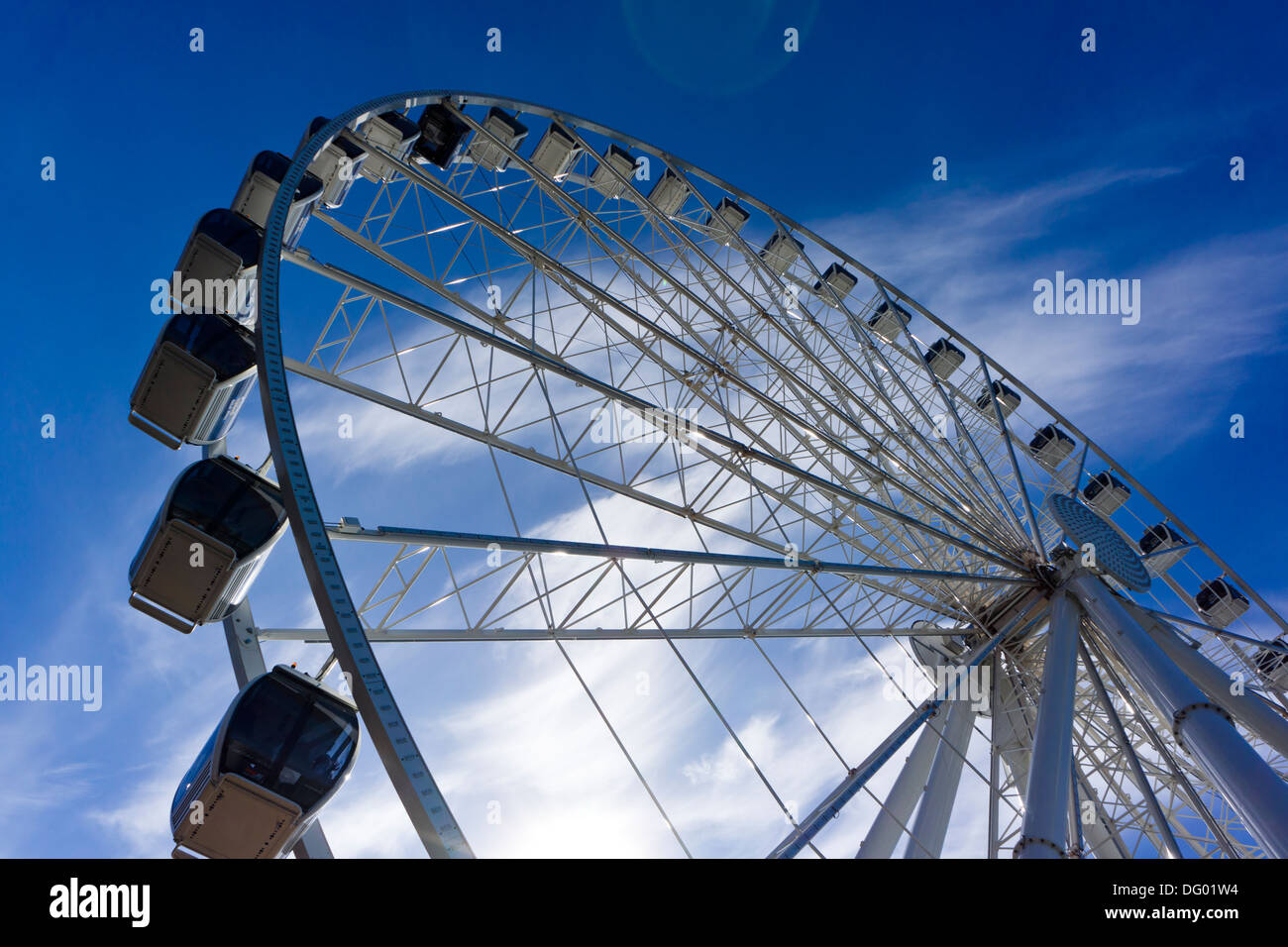 Seattle Great Wheel in Pier 57, Seattle Waterfront. Seattle, Washington, USA. Stockfoto