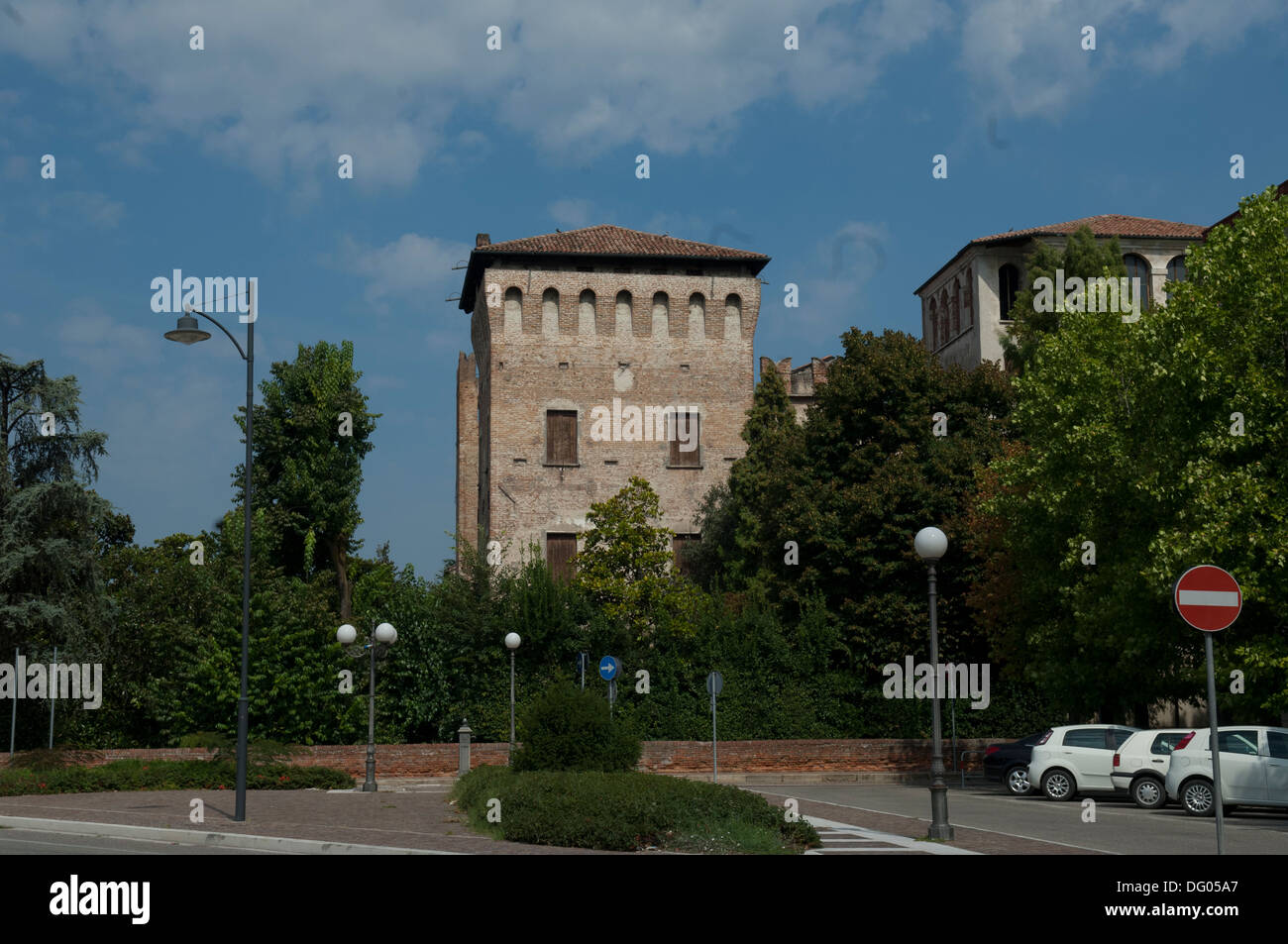 Italien, Veneto, Nogarole Rocca, Burg, mittelalterlich, Rathaus, Reisen, niemand, Tag, Stockfoto