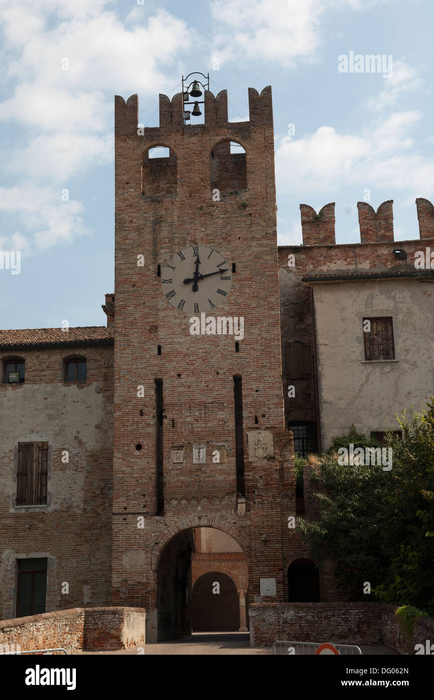 Italien, Veneto, Nogarole Rocca, Burg, mittelalterlich, Rathaus, Reisen, niemand, Tag, Stockfoto