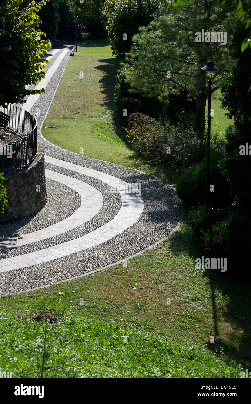 Bergamo, Italien, Europa, Park, Bäume, Avenue, Straße Stockfoto