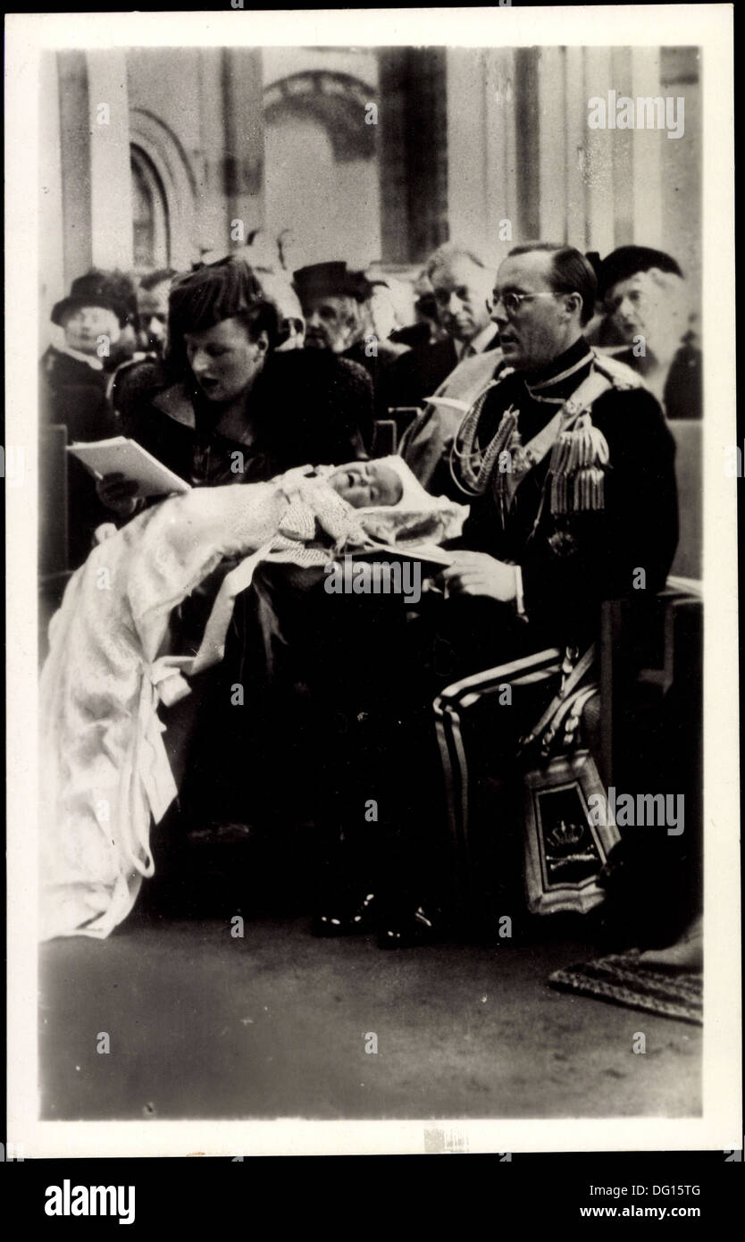 AK H.K.H. Juliana, Prinzessin Marijke Mit Prinz Bernhard; Stockfoto