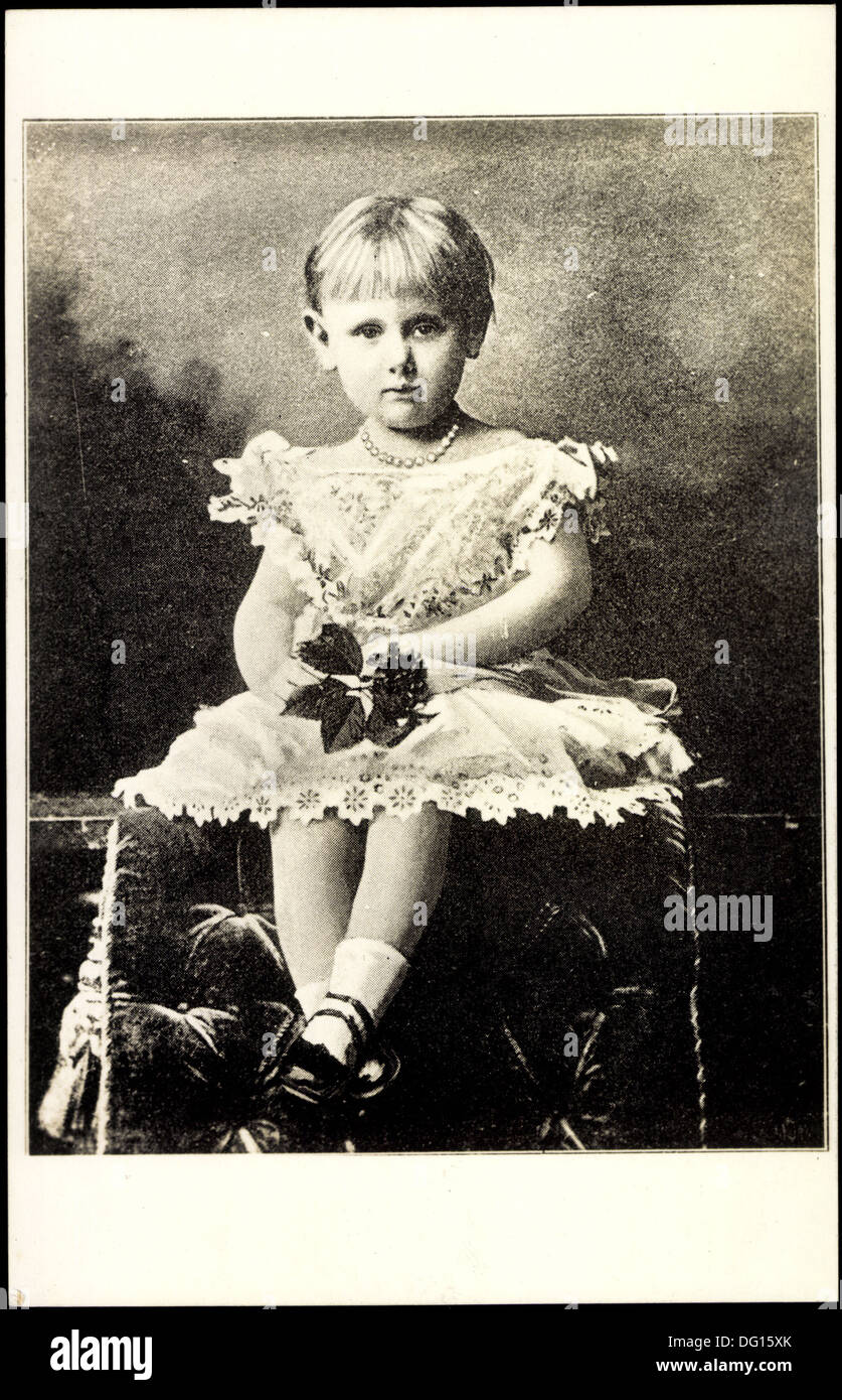 Foto Ak Königin Wilhelmina der Niederlande als Kleinkind; Stockfoto