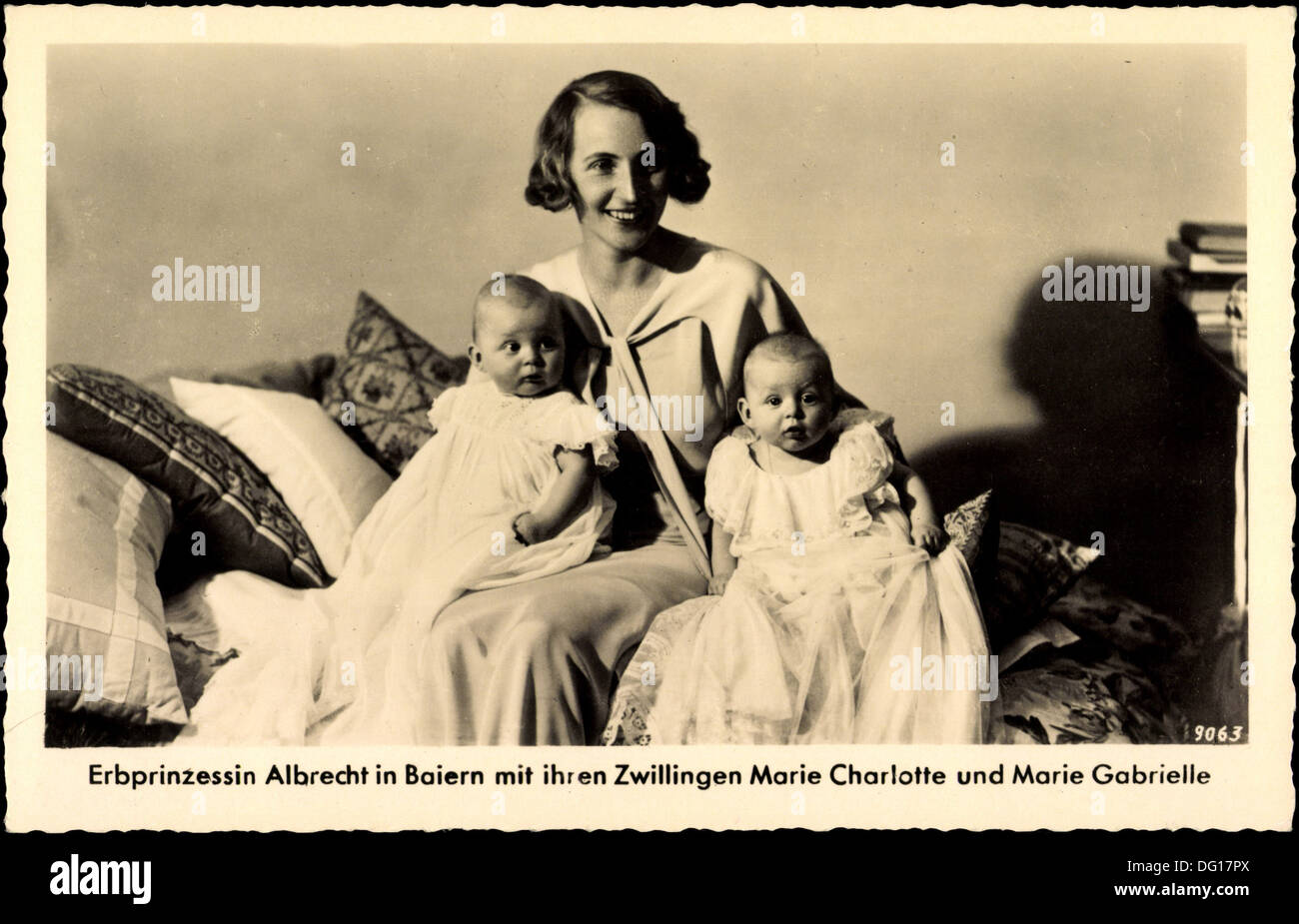 AK Erbprinzessin Albrecht von Bayern, Recht Marie Charlotte Marie Gabrielle; Stockfoto