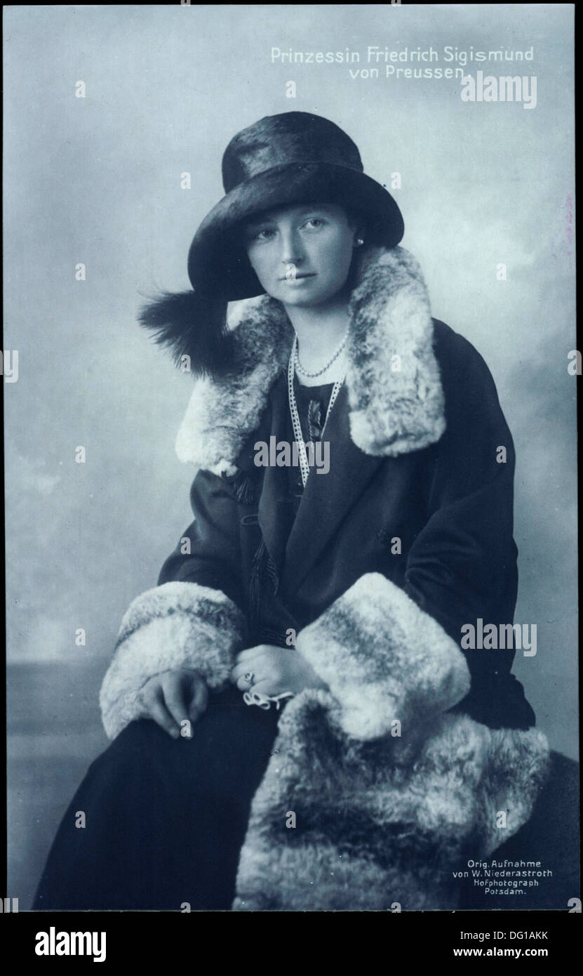 AK I.K.H. Prinzessin Maria del Pilar von Bayern; Stockfoto