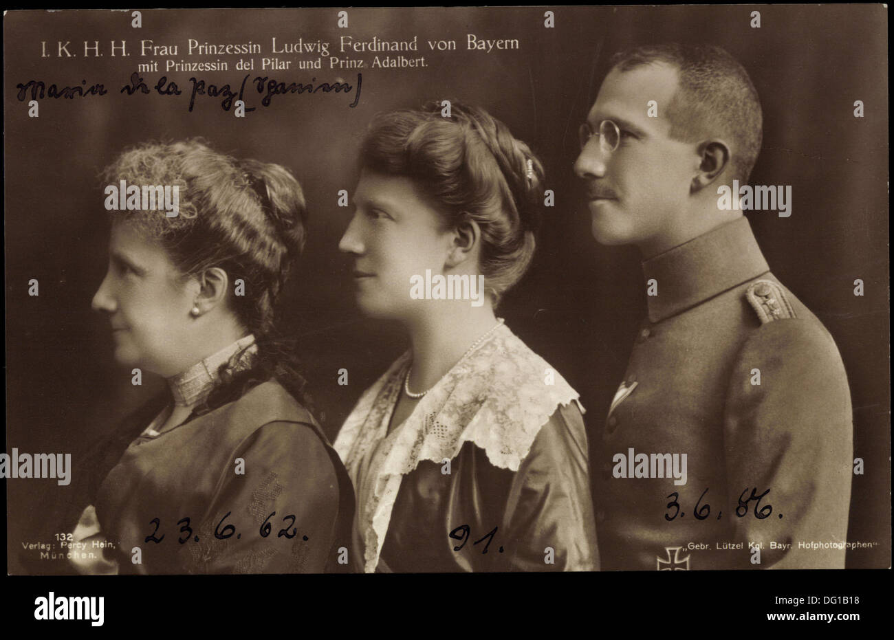 AK Herzog Ernst August von Braunschweig Mit Gemahlin Und Familie; Stockfoto