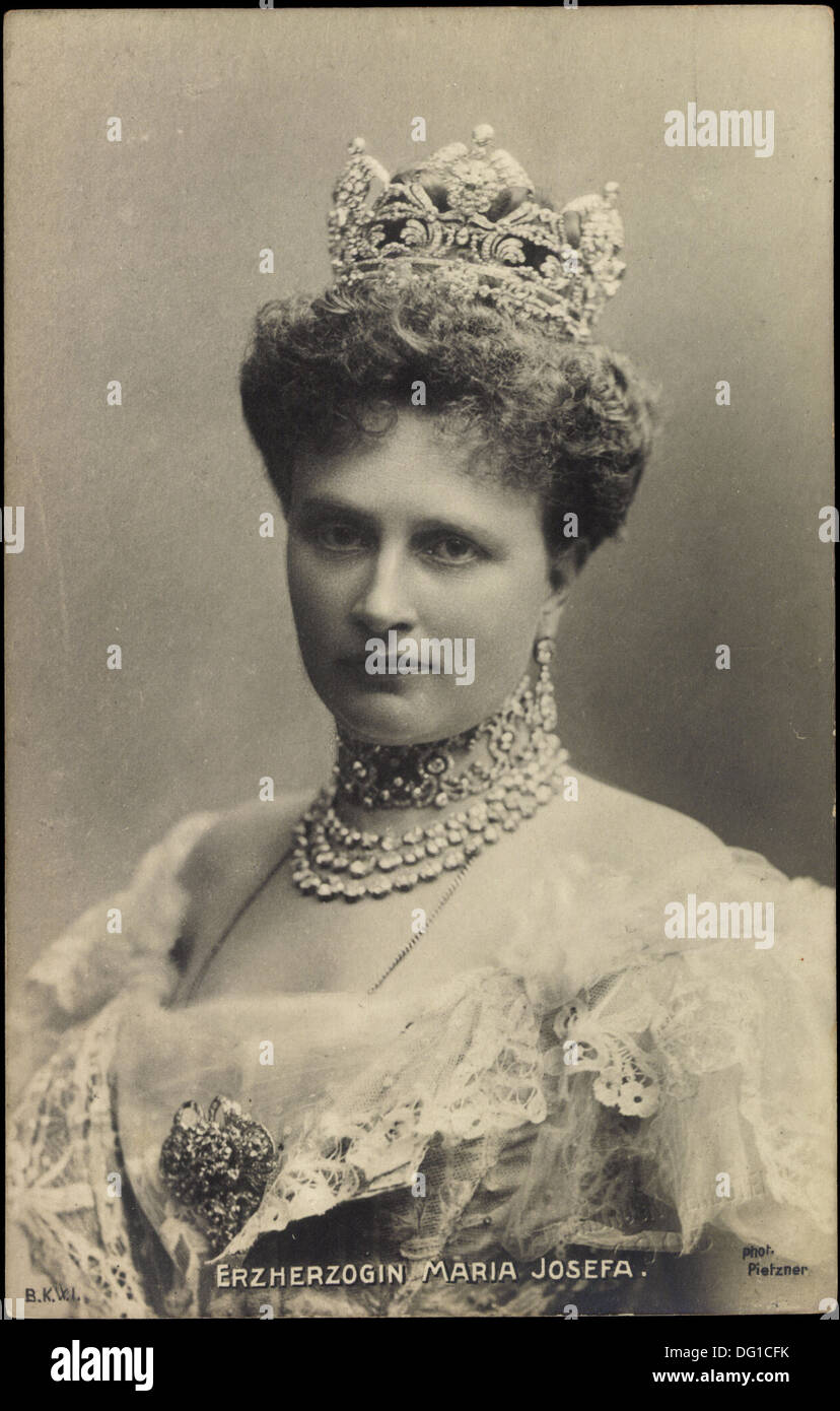 AK Erzherzogin Maria Josefa von Österreich, BKWI; Stockfoto