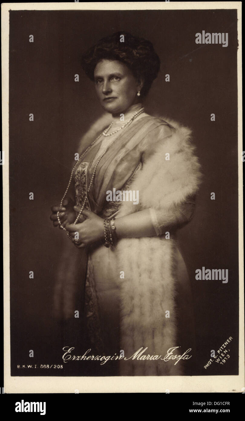 AK Erzherzogin Maria Josefa von Österreich, BKWI 888 208; Stockfoto