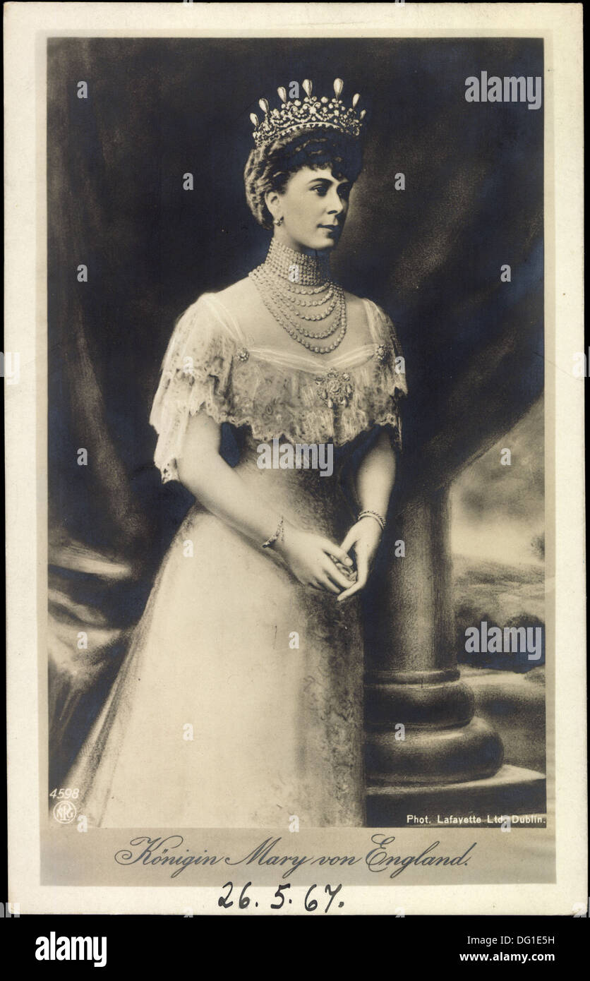 AK Königin Mary von England, Maria von Teck, NPG 4598, Krone; Stockfoto