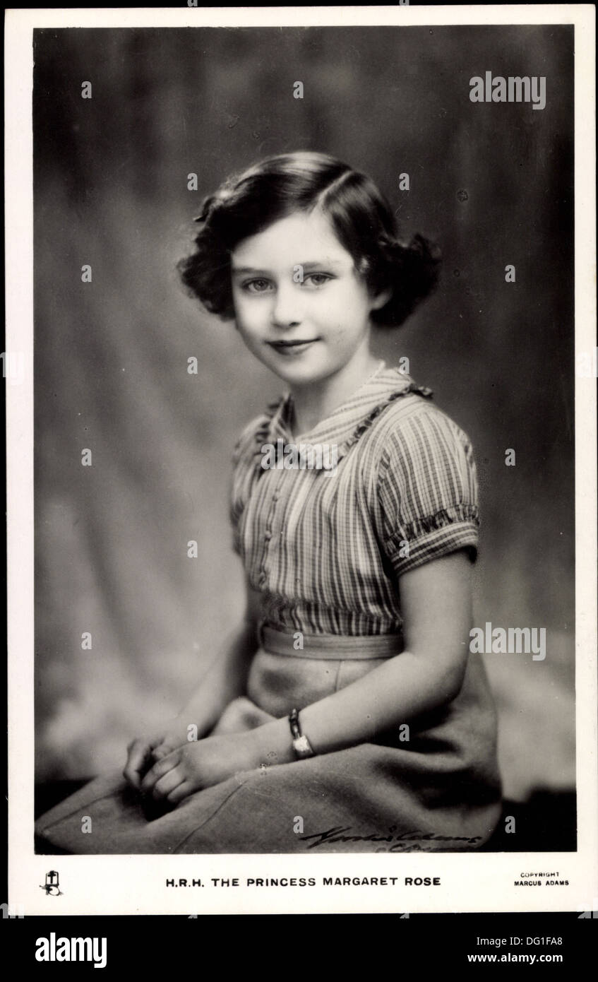 AK seiner königlichen Hoheit Prinzessin Margaret Rose, Schwester von Königin Elizabeth II; Stockfoto
