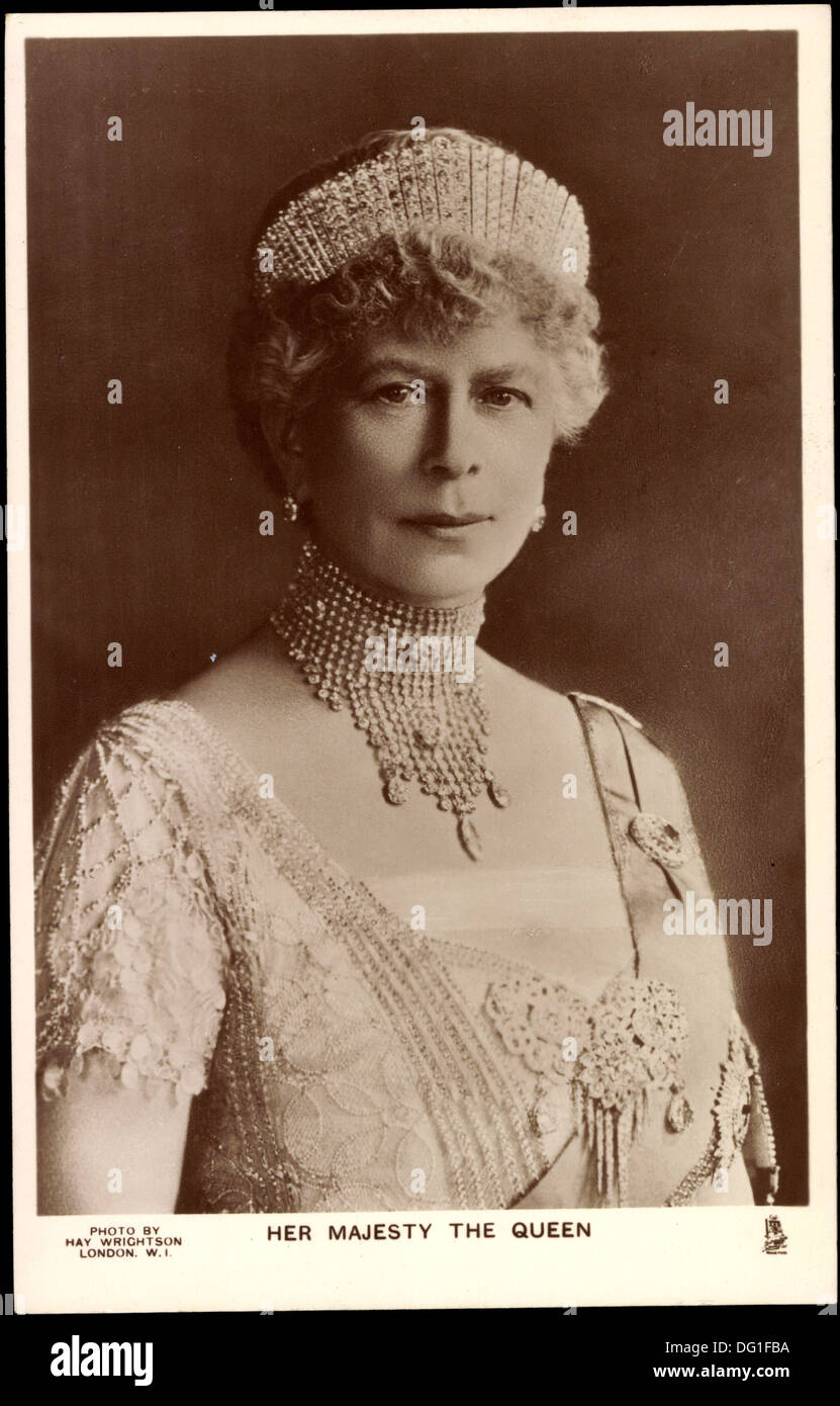 AK Her Majesty Queen Mary, Königin Maria von Teck, England; Stockfoto