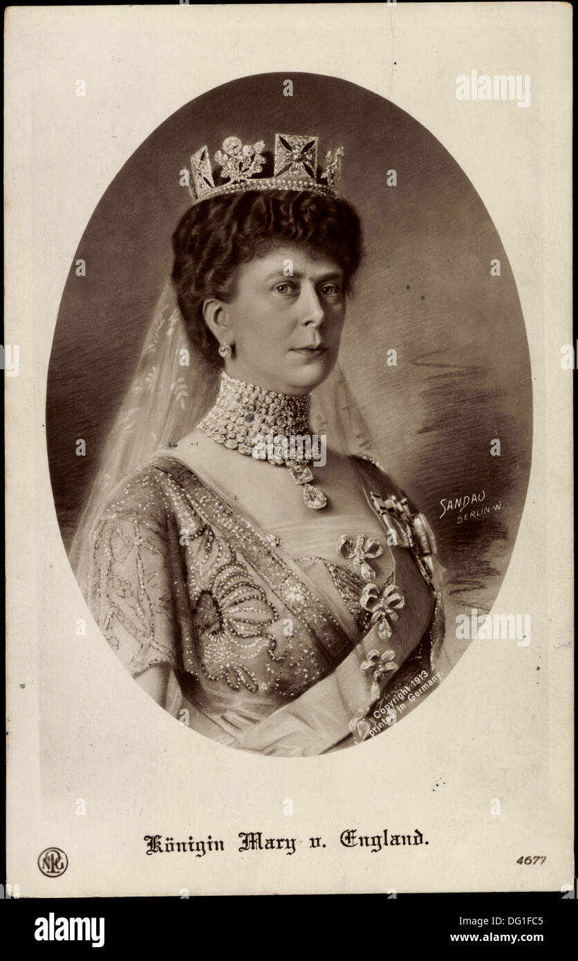 Passepartout Ak Her Majesty Queen Mary, Königin Maria von Teck, England, NPG 4677; Stockfoto
