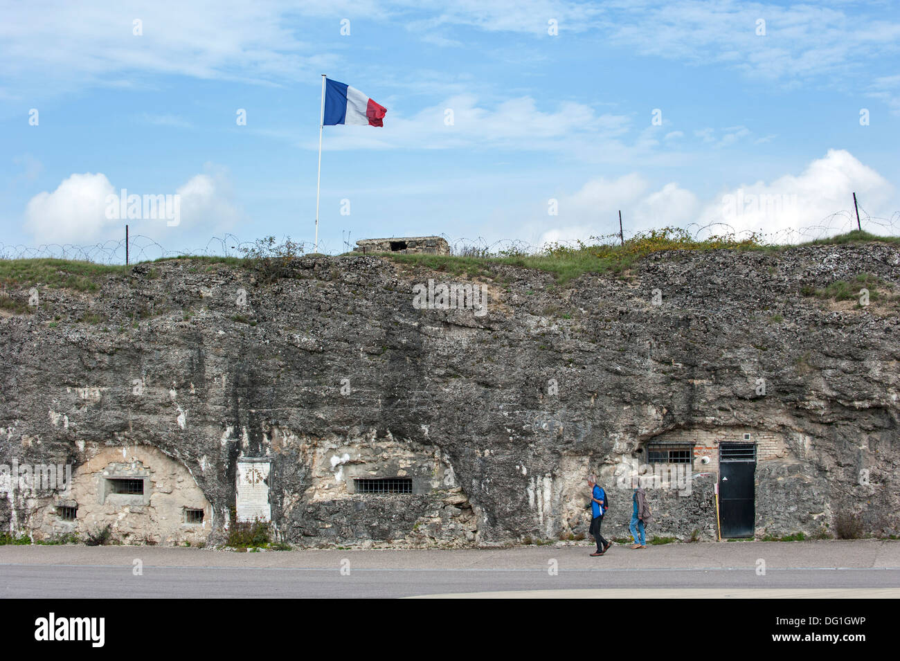 WWI Fort de Vaux, ersten Weltkrieg eine Kasematte auf Vaux Devant Damloup, Lorraine, Schlacht von Verdun, Frankreich Stockfoto