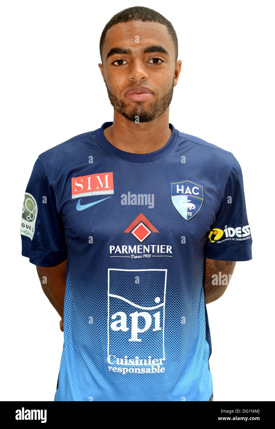 Le Havre, Frankreich. 7. Oktober 2013. Französischen Liga 1 Team Le Harve, offizielle Portrait-Fotos für die Saison 2013 / 14. Tristan Dingome © Aktion Plus Sport/Alamy Live-Nachrichten Stockfoto