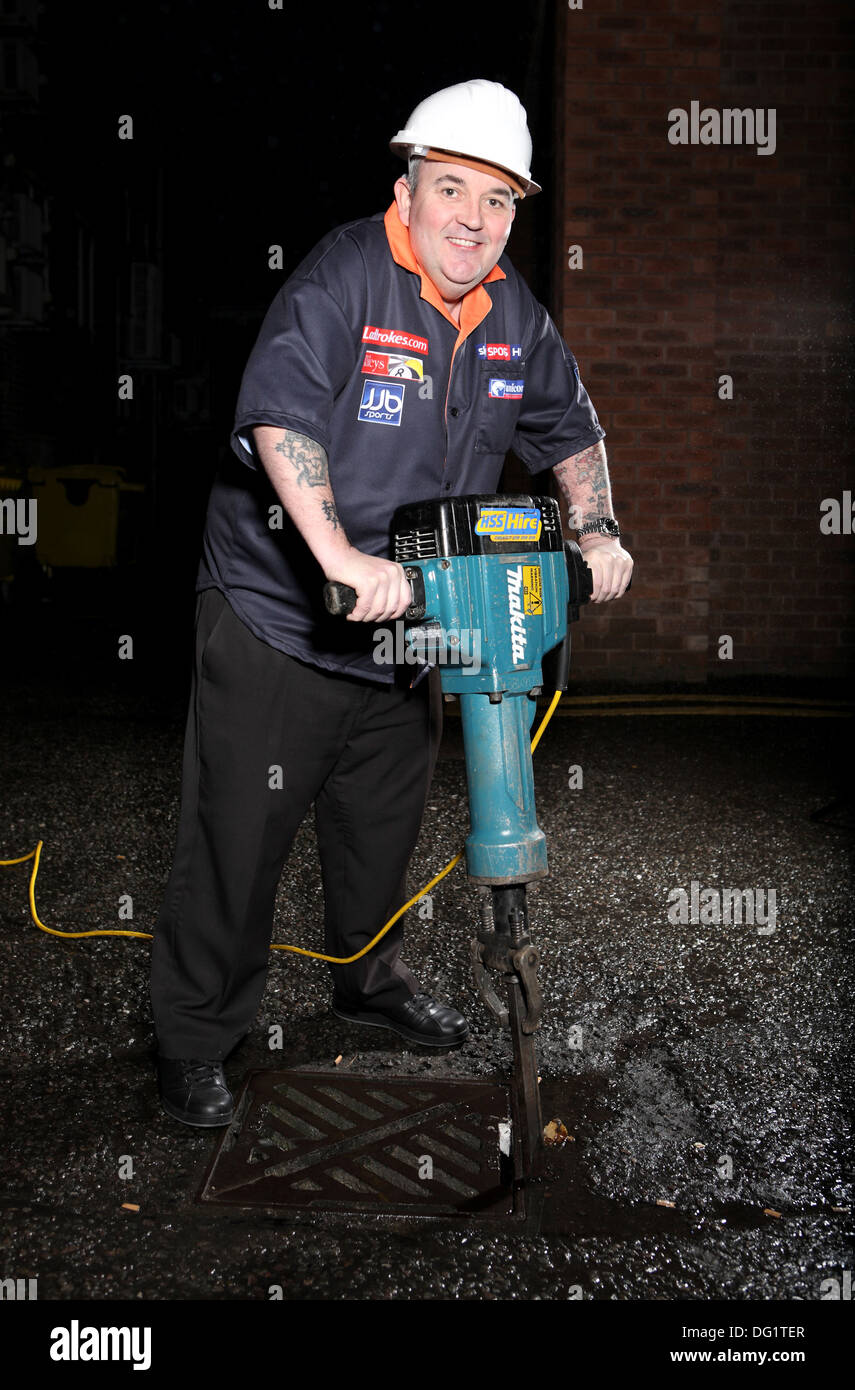 Phil Taylor Dartspieler Stockfoto